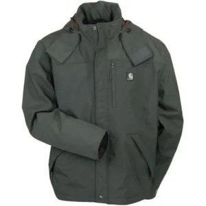 Carhartt Waterproof Breathable Jacket Men's XL Detachable Hood Loose Fit